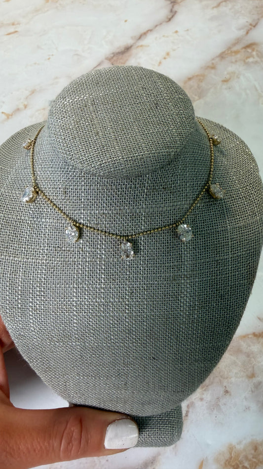2.10 cttw hanging ovals on ball chain