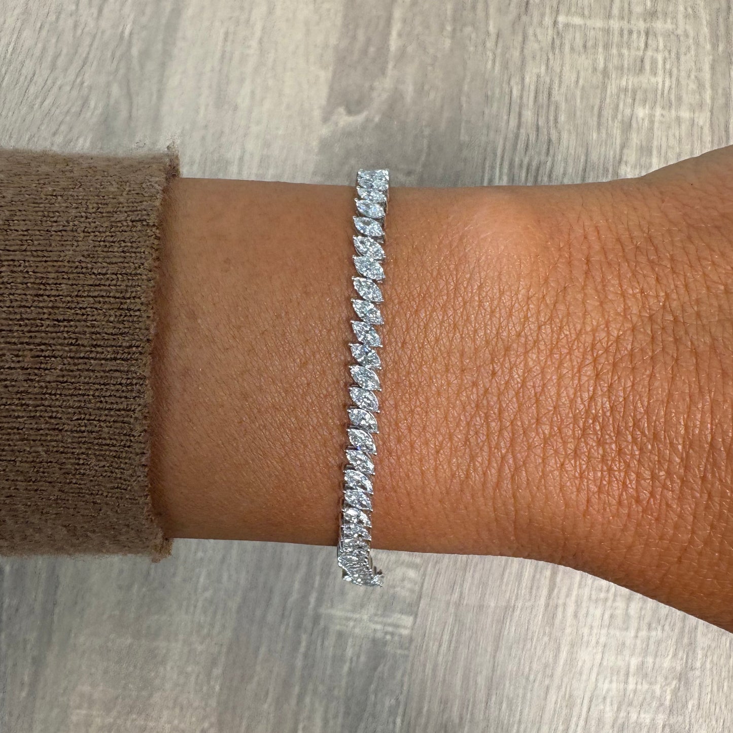 5 cttw Slanted Marquis Tennis