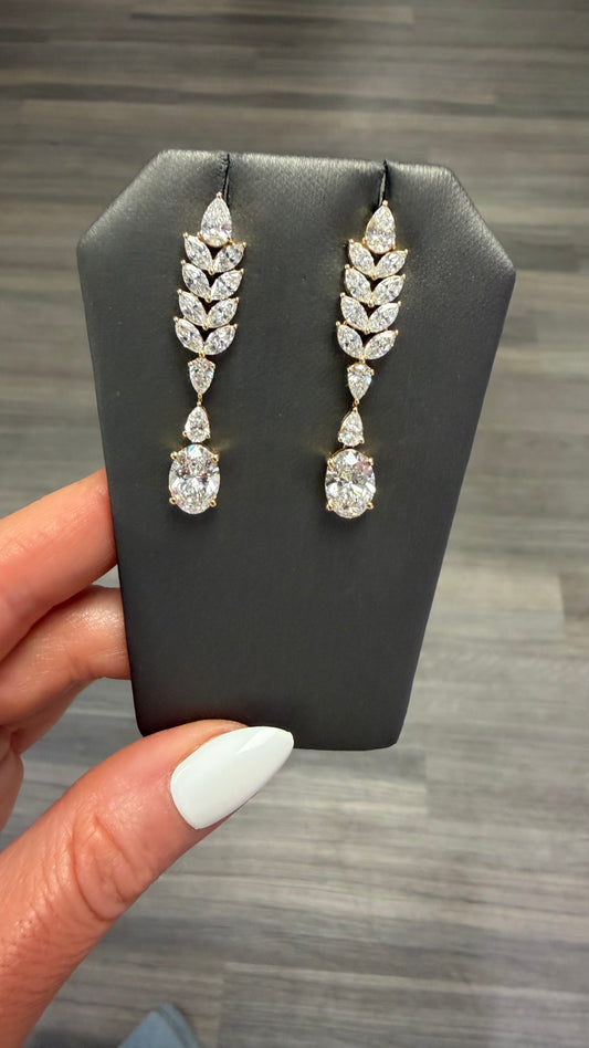 8.62 cttw leaf style occasion earrings
