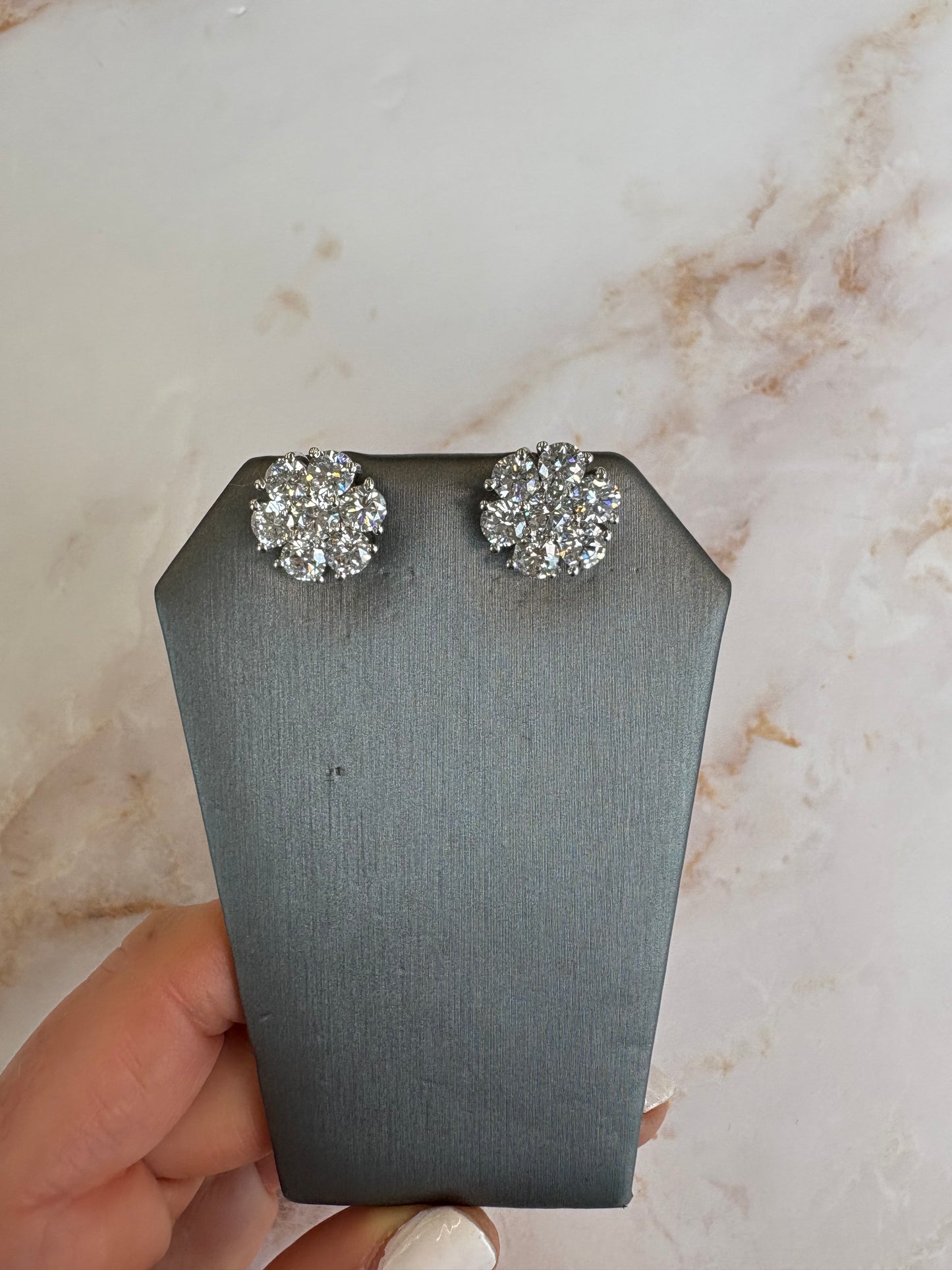 5.75 cttw cluster flower studs