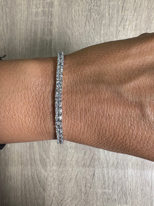 10.20 cttw Asscher Tennis Bracelet