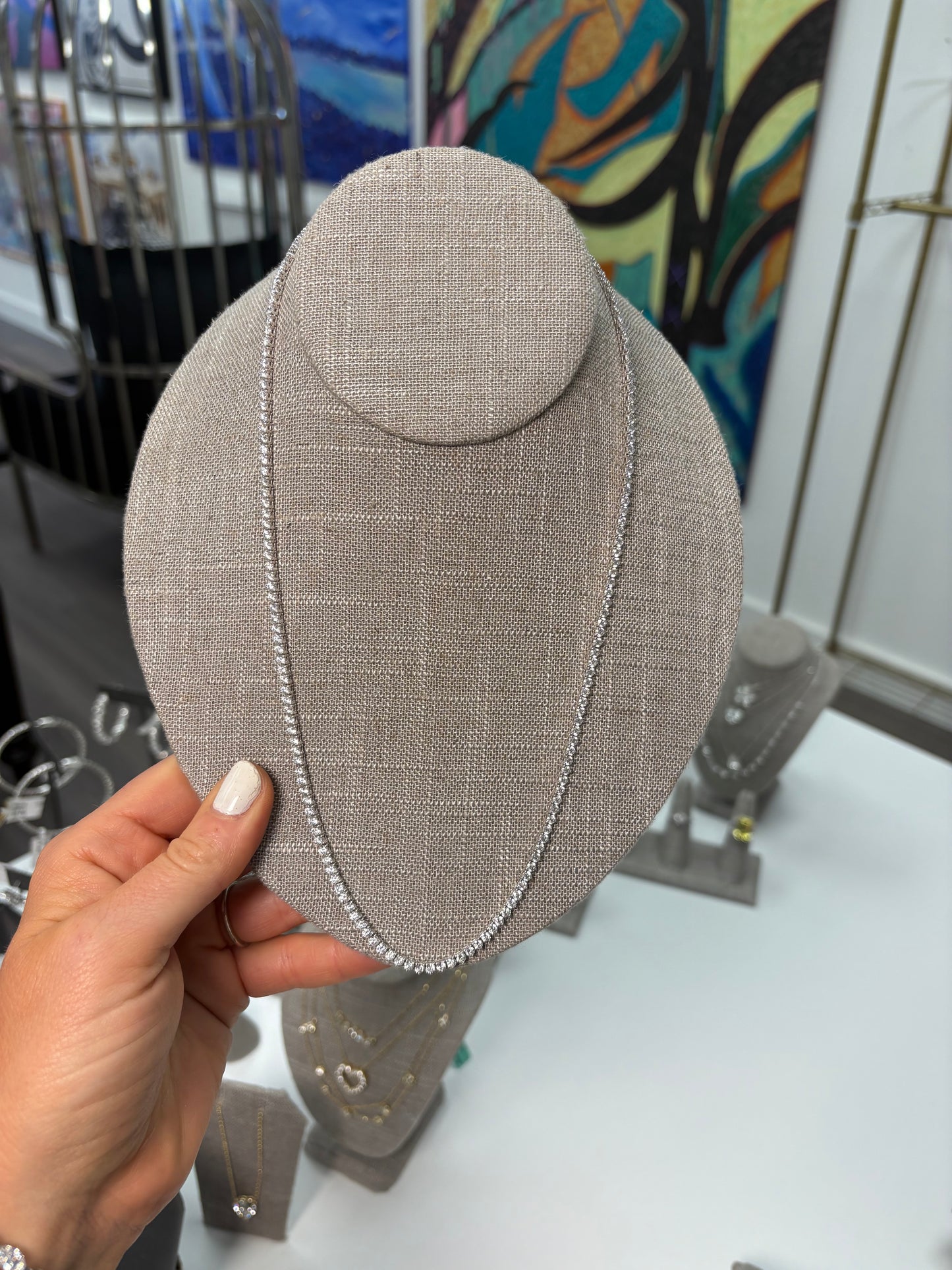 Straight Tennis Necklace