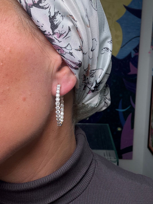 6 cttw inside out yellow gold hoops