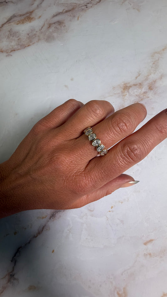3.96 cttw bezel oval eternity band