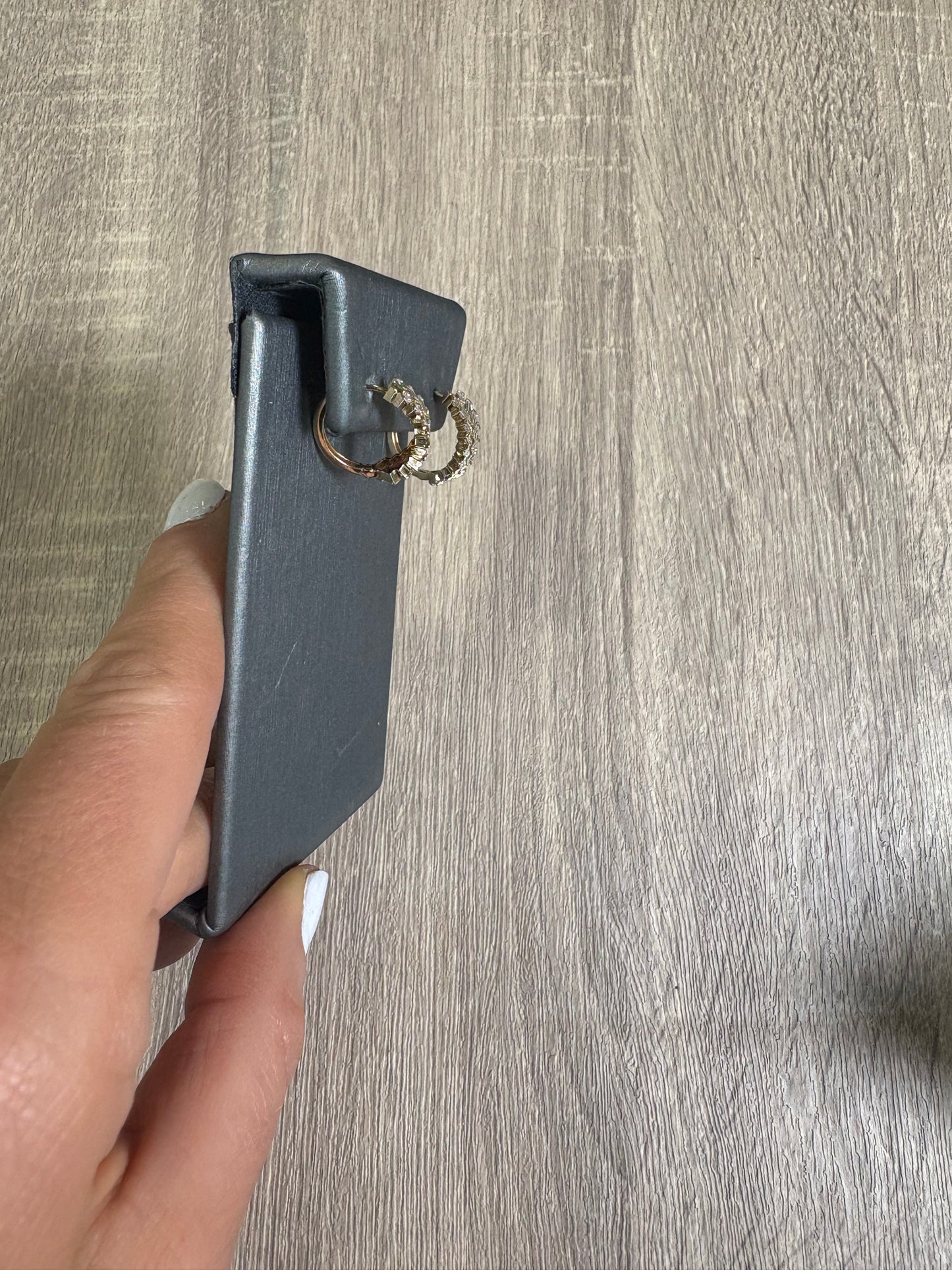 1 cttw Yellow Gold Baguette Halfway Hoops