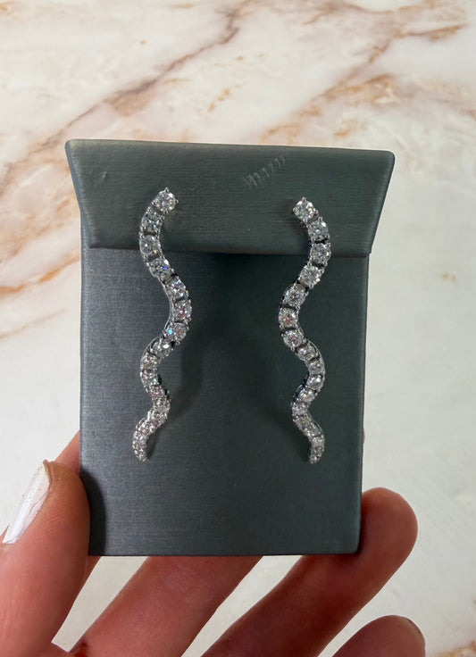 2.25 cttw wavy earrings
