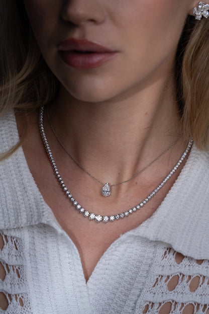 Graduated Tennis Necklace
