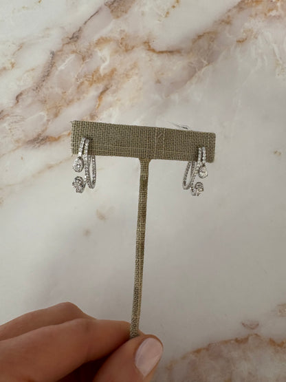 2.47 cttw double hoop earrings