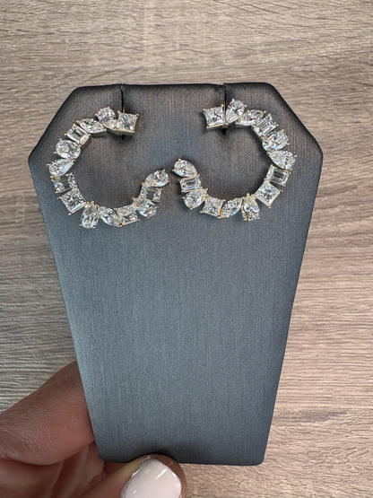 6.44 cttw Multi Shape Front Facing Hoops