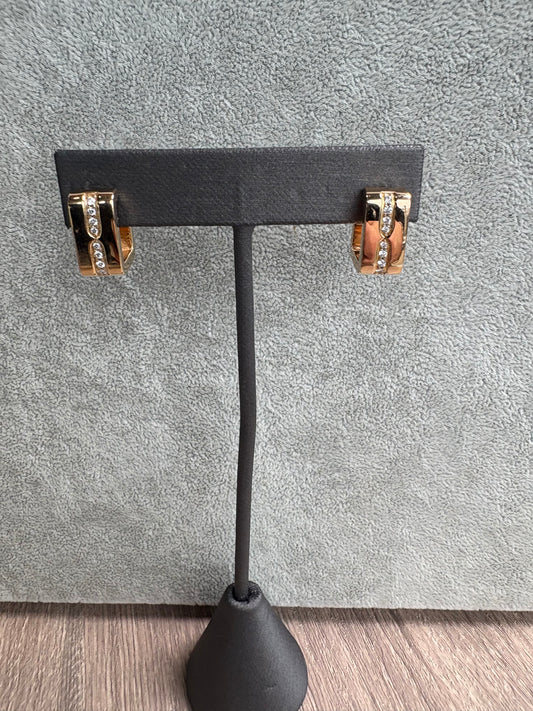 Square Gold Vintage Hoops