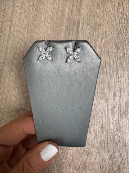 2 cttw Marquis Flower Studs