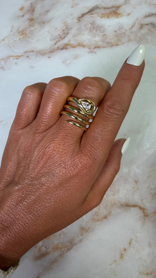.4 ct pear snake ring