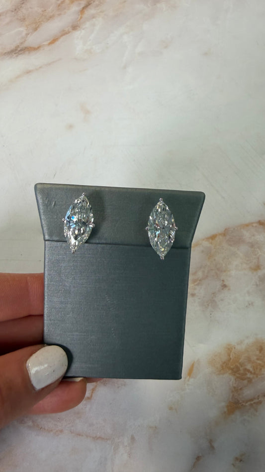 6.29 cttw marquis studs