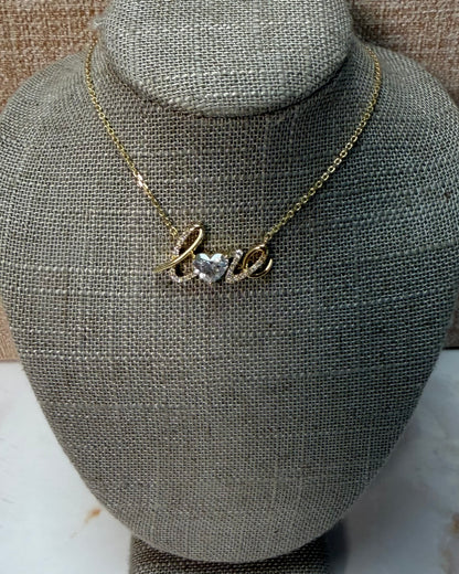 1.17 cttw love necklace