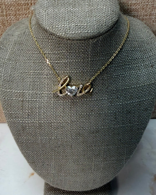 1.17 cttw love necklace