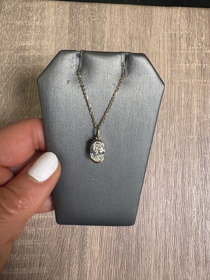 2 ct Oval Solitaire Half Bezel