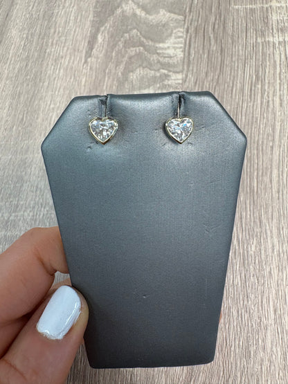 2 cttw Bezel Heart Studs