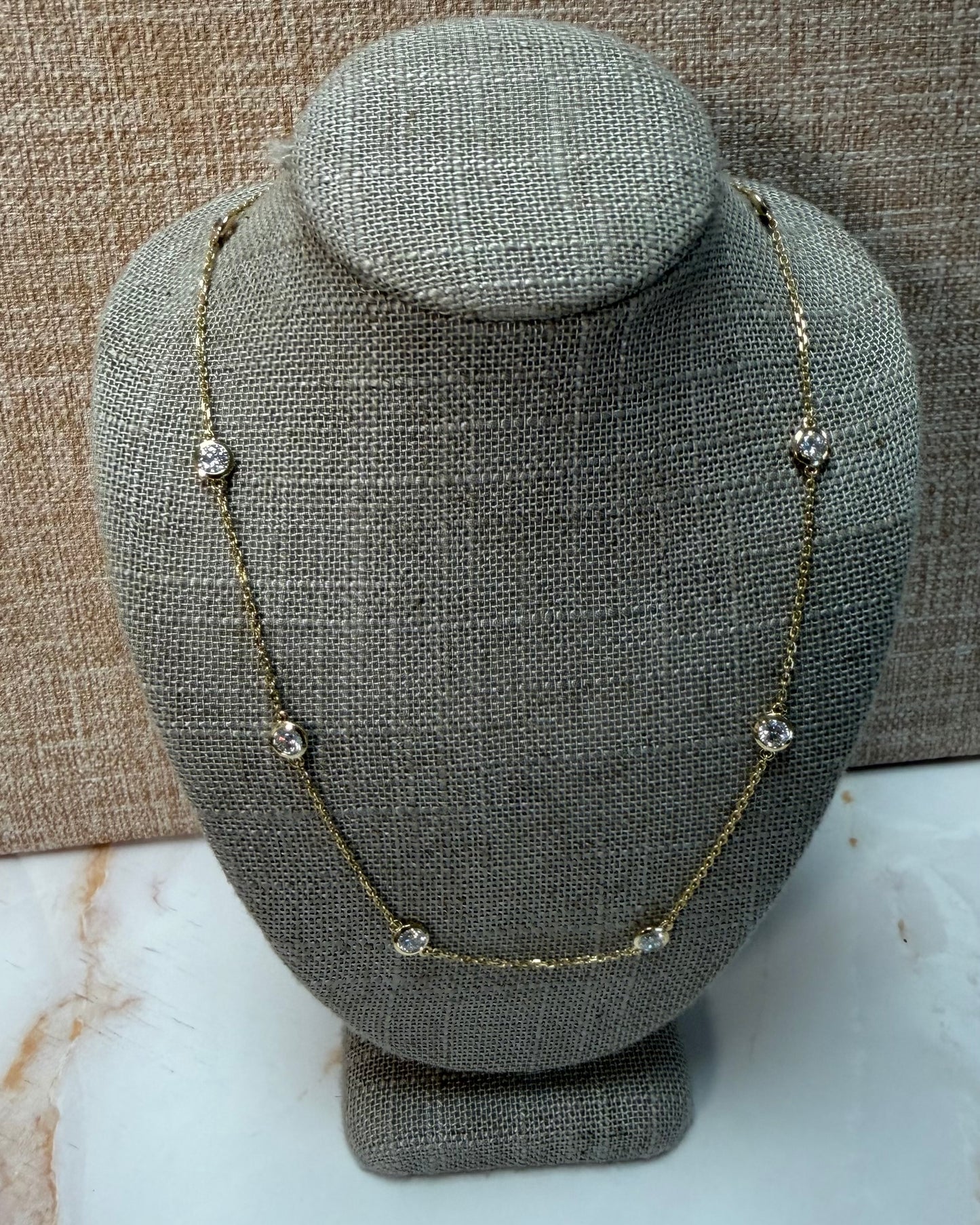 2 cttw Diamond by the yard necklace