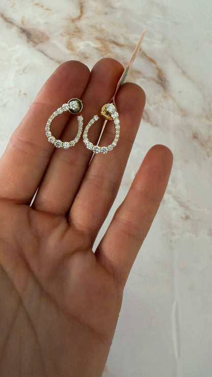 1.58 cttw yellow gold J hoops