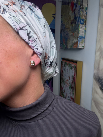 2 cttw triple bezel emerald studs
