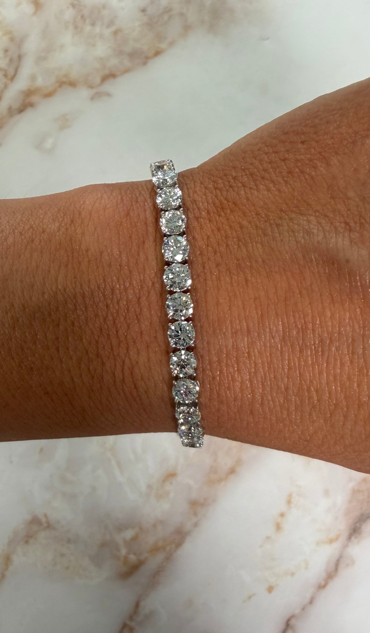 15 cttw 4 prong tennis bracelet