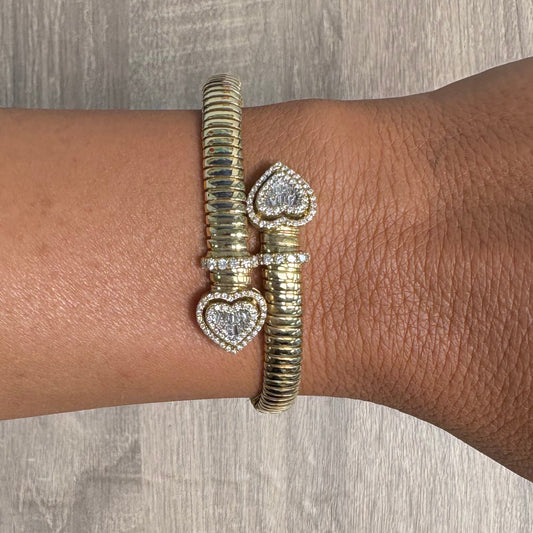 .5 cttw Heart Wrap Bangle