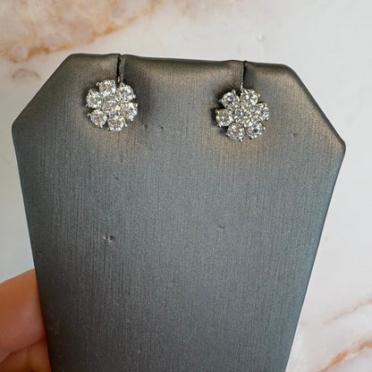 1.42 cttw cluster flower studs