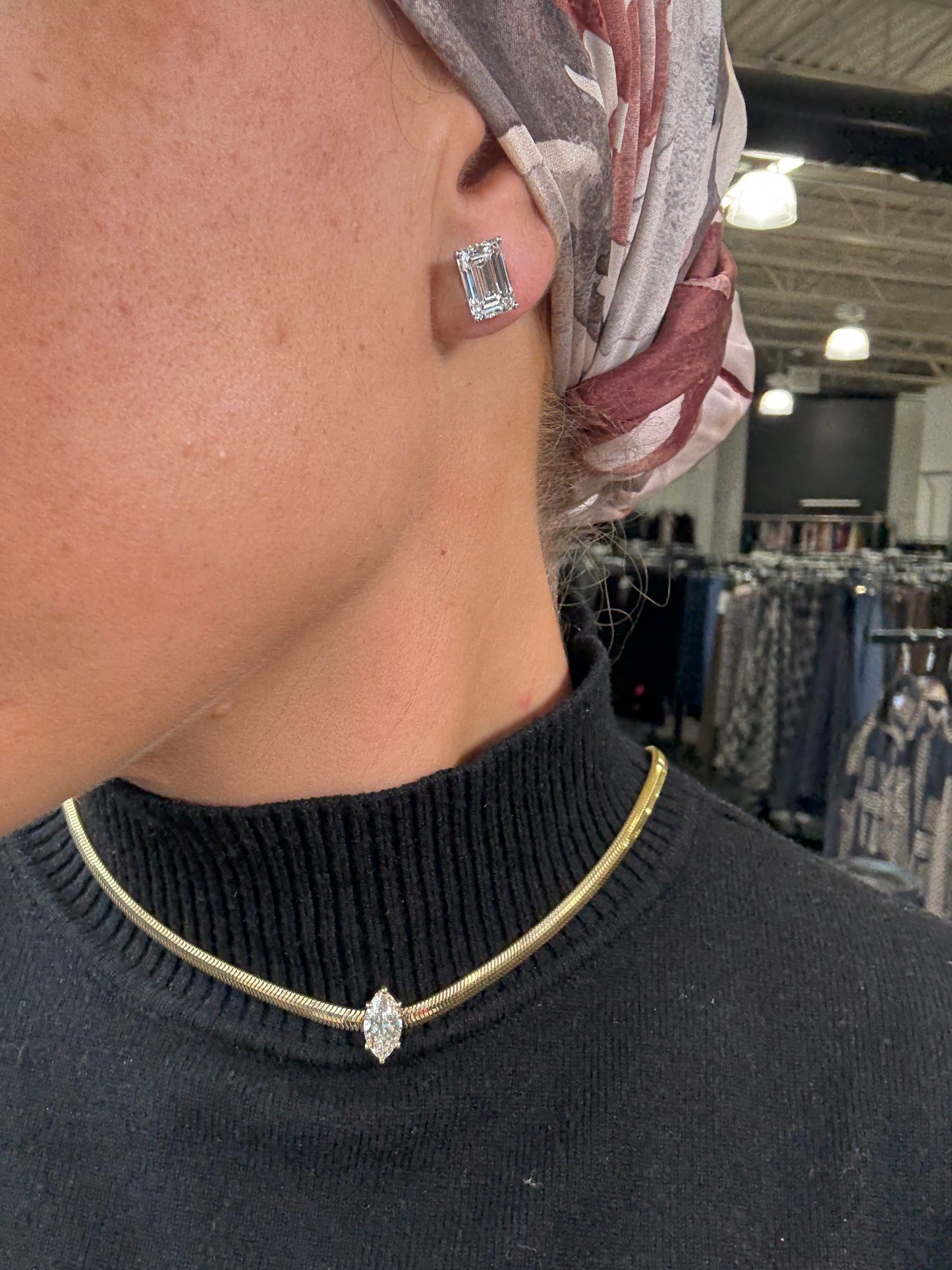 6 cttw Emerald Studs