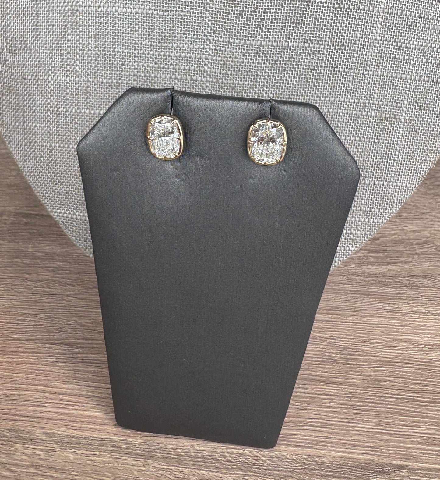 4 cttw Bezel Cushion Studs