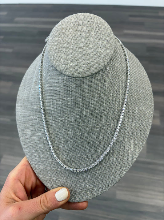 14 cttw 4 Prong Straight Tennis Necklace