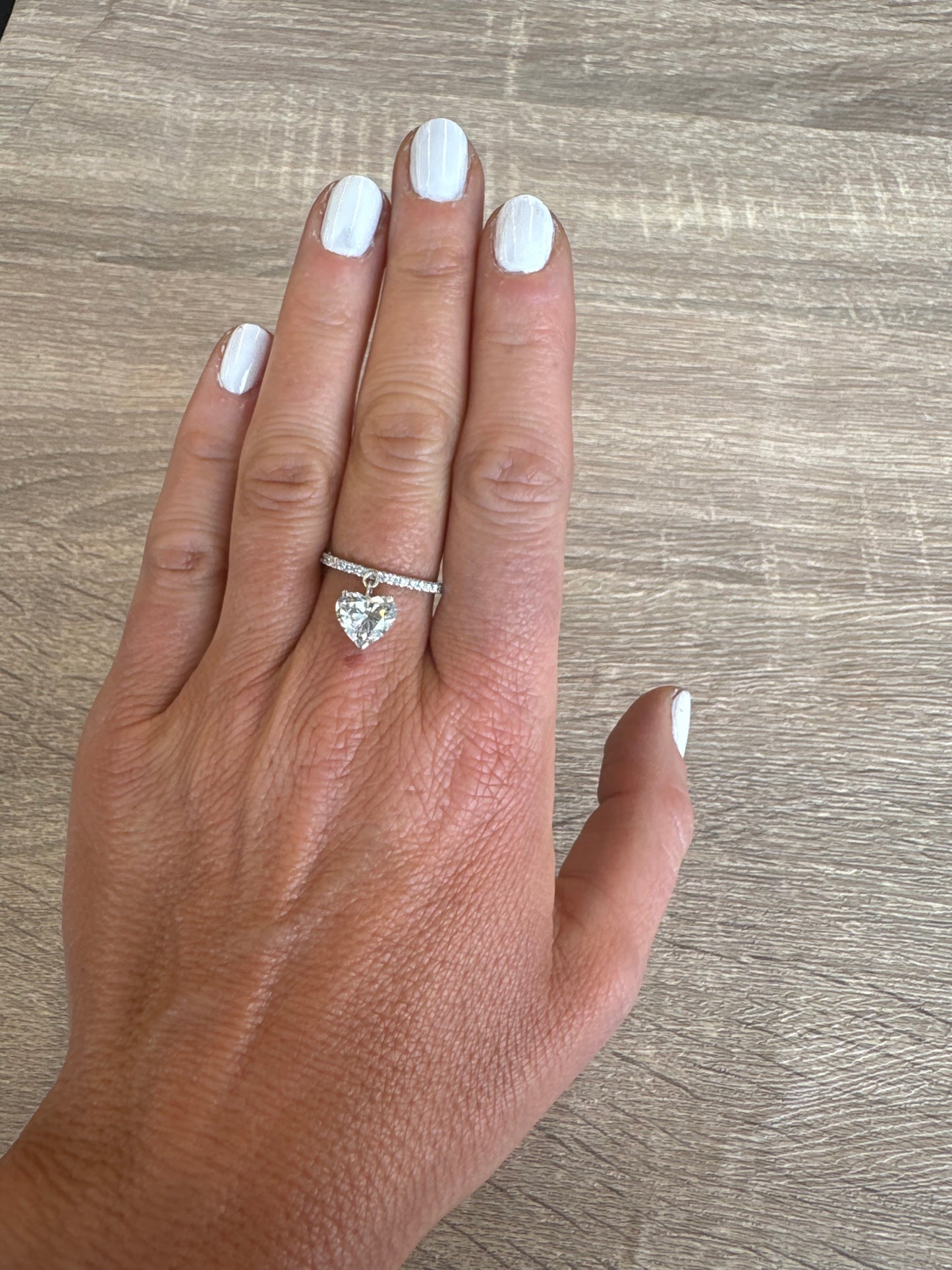 2.87 cttw pave ring with heart