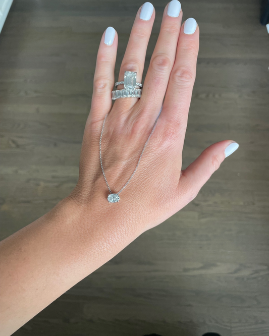 Oval Solitaire Necklace