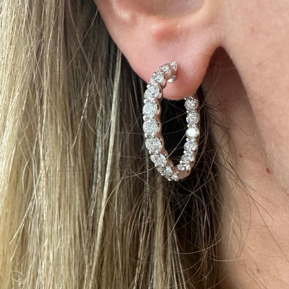 4.5 cttw Inside Out Hoops