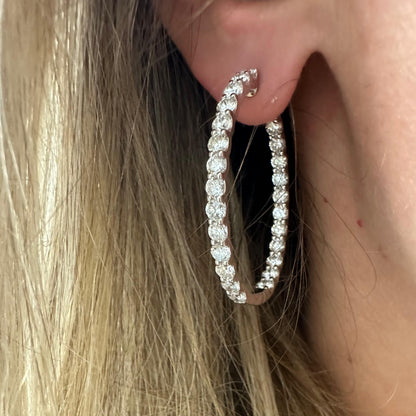 5.11 cttw Inside Out Oval Hoops