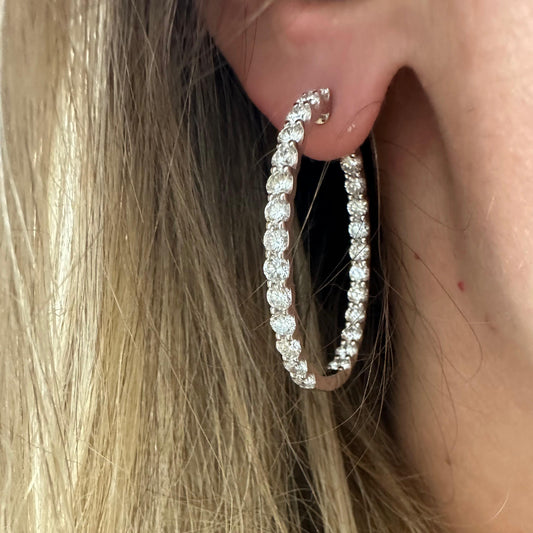 5.11 cttw Inside Out Oval Hoops