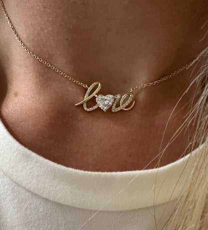 1.17 cttw love necklace