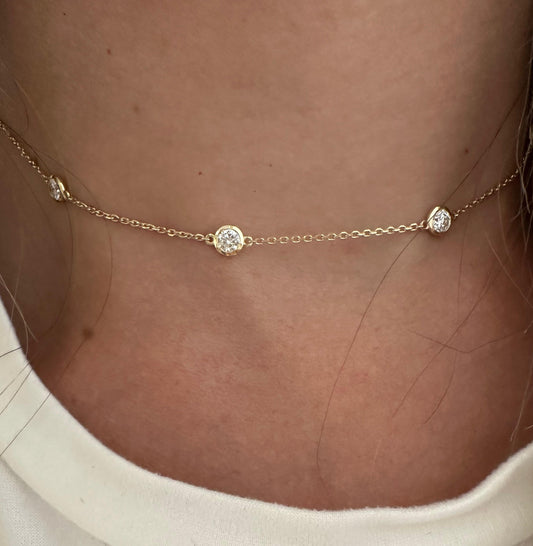2 cttw Diamond by the yard necklace